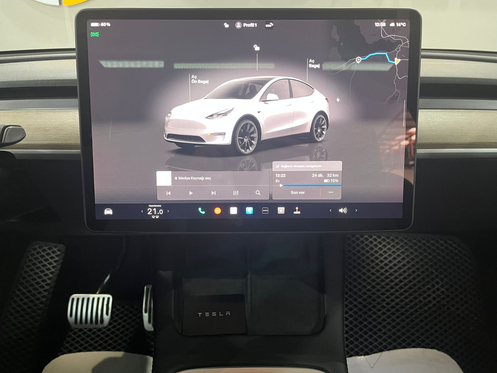 2023 Elektrik Otomatik Tesla Model Y Beyaz Gürel Tasarım Aksesuar Otomotiv San. Tic. Ltd. Şti.